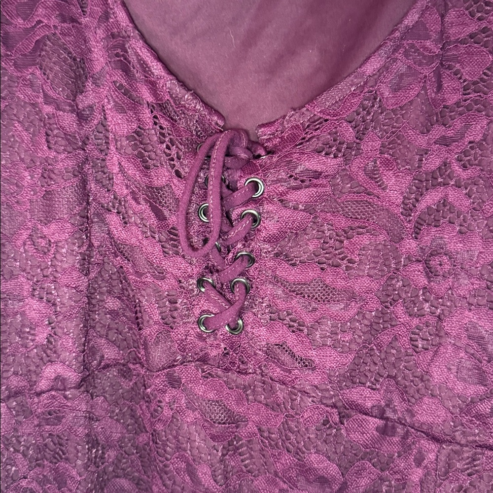 Torrid Bodysuit Womens 3x Lace Corset Lace Up Sleeveless - Picture 3 of 14
